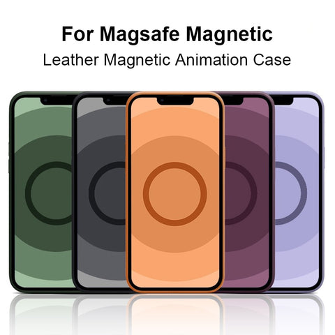 For Magsafe Magnetic Leather Liquid Silicone Case For iPhone  Cover