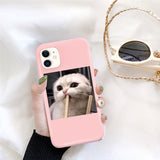 For iPhone Candy Color Cute Animal Fundas Shell Fashion