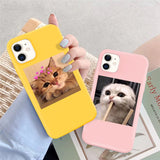 For iPhone Candy Color Cute Animal Fundas Shell Fashion