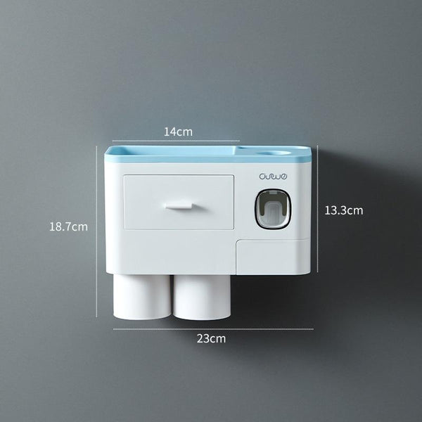 Bathroom Magnetic Adsorption Toothbrush Holder Automatic Toothpaste Dispenser