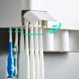Bathroom Magnetic Adsorption Toothbrush Holder Automatic Toothpaste Dispenser