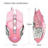 Girl Pink Gaming Mouse Stylish Beautiful  DPI Wired