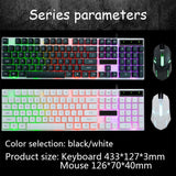 Computer Glowing Keyboard Mouse Set Device Wired Mouse