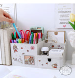 Multifunctional Desktop Organizer Pen Holder Books Stand