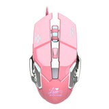 Girl Pink Gaming Mouse Stylish Beautiful  DPI Wired