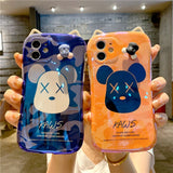 Cartoon Shockproof Armor Matte Case for IPhone  Silicone Bumper Clear Hard Cover