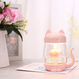 USB Cat Mini Aromatherapy LED Air Humidifier 3 in1