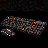 USB Glowing Floating Keycap Gaming Keyboard and Mouse Set PC