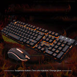 USB Glowing Floating Keycap Gaming Keyboard and Mouse Set PC