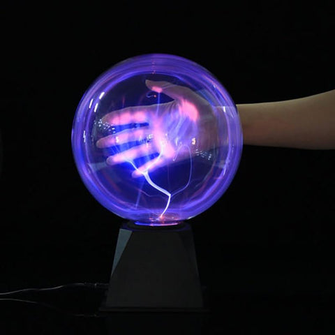 Crystal Plasma Ball Night Light Magic Glass Sphere Novelty Lightning