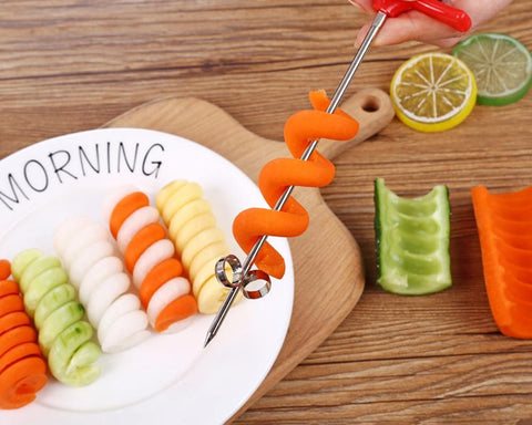 Kitchen Cook Manual Spiral Screw Slicer Vegetables Spiral Knife Carving 1pc