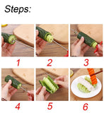 Kitchen Cook Manual Spiral Screw Slicer Vegetables Spiral Knife Carving 1pc