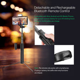 Extendable bluetooth Tripod Selfie Stick With LED Fill Light Phone