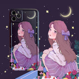 Anime illustration Girl Phone Case For iPhone