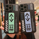 Japan Street Label Magnetic Holder Stand Leather Phone Case For iPhone