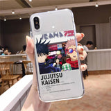 Satoru Gojo Anime Phone Case Transparent Soft  iphone