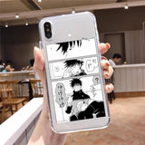 Satoru Gojo Anime Phone Case Transparent Soft  iphone