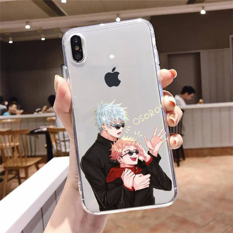 Satoru Gojo Anime Phone Case Transparent Soft  iphone