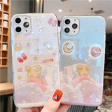 Kawaii Japanese Anime Sailor Moon Luna Cat Phone Case For iPhone