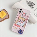 Kawaii Anime Sailor Moon Phone Case For iPhone