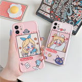 Kawaii Anime Sailor Moon Phone Case For iPhone