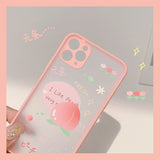 Kawaii Japanese Drink Fruit Peach Clear Phone Case For iPhone