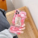 Kawaii Japanese Vigor girls Pink Flowers 3D cute Phone Case