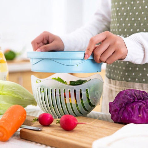 Kitchen Cook Vegetable Fruits Slicer Chopper Washer and Cutter Quick Salad Maker