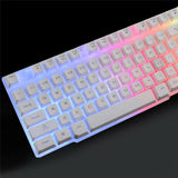 LED Backlight  Rainbow Glowing Gaming Keyboard Mouse Set Glowing  PC