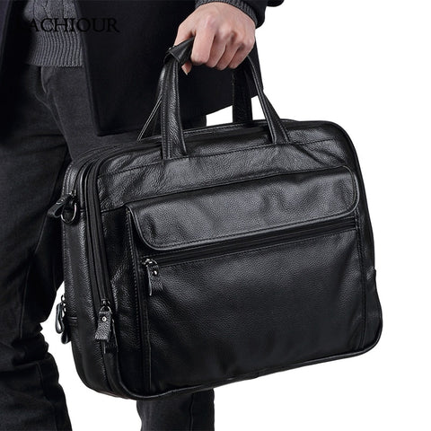 Leather Handbgs Genuine Leather Business Travel Brifcases Bag