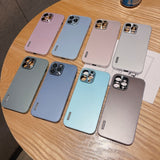 Luxury Aluminum Camera Protection Case for iPhone Slim Mat Hard Cover