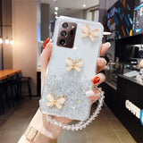 Bling Glitter Lanyard Silicone Phone Case for Samsung