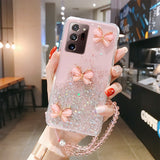 Bling Glitter Lanyard Silicone Phone Case for Samsung