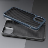 Luxury Carbon Fiber Shockproof Case for iPhone Bumper Transparent Armor Cover