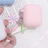 Cute Korean Flower Decoration Case for Apple Airpods Case Phone
