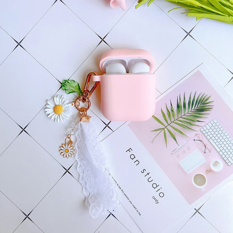 Cute Korean Flower Decoration Case for Apple Airpods Case Phone