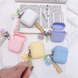 Cute Korean Flower Decoration Case for Apple Airpods Case Phone