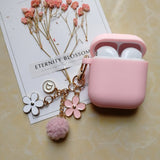 Cute Korean Flower Decoration Case for Apple Airpods Case Phone
