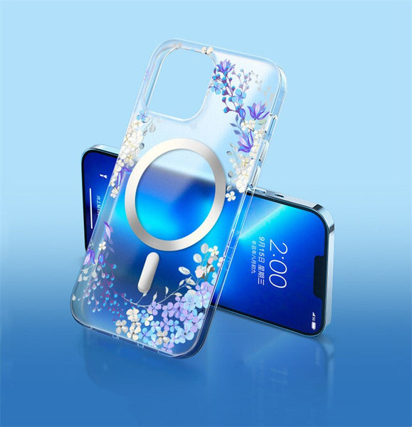 Luxury Transparent for MagSafe Magnetic Wireless Charging Case for Iphone Cover