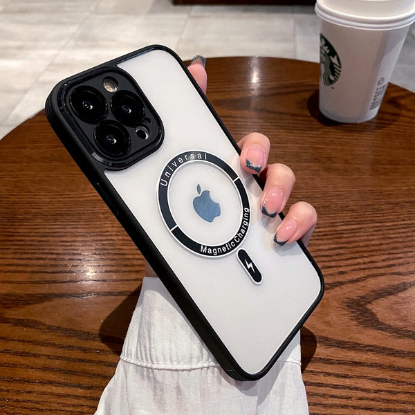 Luxury Transparent Magsafing Case for iPhone  Protector Magnetic Acrylic Shockproof Cover