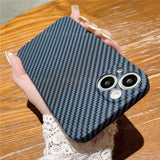 Luxury Ultra Thin Carbon Fiber Texture Matte Case for IPhone