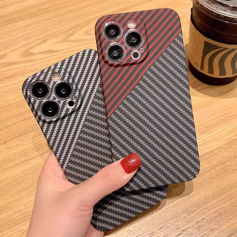 Luxury Ultra Thin Carbon Fiber Texture Matte Case for IPhone