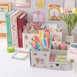 Multifunctional Desktop Organizer Pen Holder Books Stand