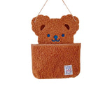 Cute Bear Wall Mounted Storage Notebook Pens Desktop Organizer