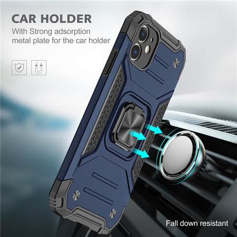 Magnetic Metal Ring Stand Holder Phone Case Cover for IPhone  Coque Fundas Capa