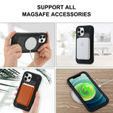 Magnetic Wireless Charging Armor Phone Case for IPhone Shockproof Bumper Hard Cover