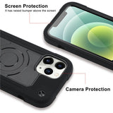 Magnetic Wireless Charging Armor Phone Case for IPhone Shockproof Bumper Hard Cover