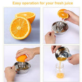 Kitchen Cook Mini Handhold Fruit Orange Lemon Juice Maker Stainless Press