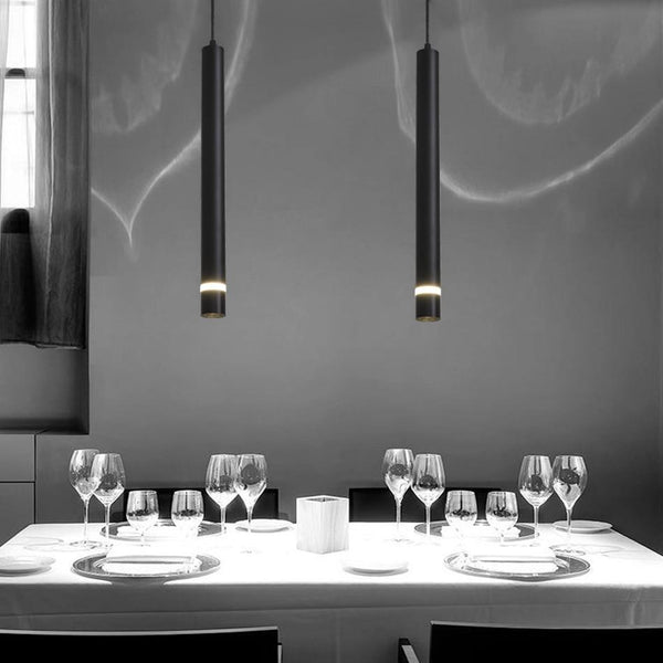 Modern Led Pendant Lamp Long Tube Light Indoor Lightning