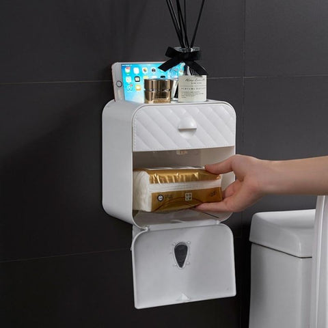 Bathroom Storage Multifunctional Toilet Wall Mounted Paper Holder
